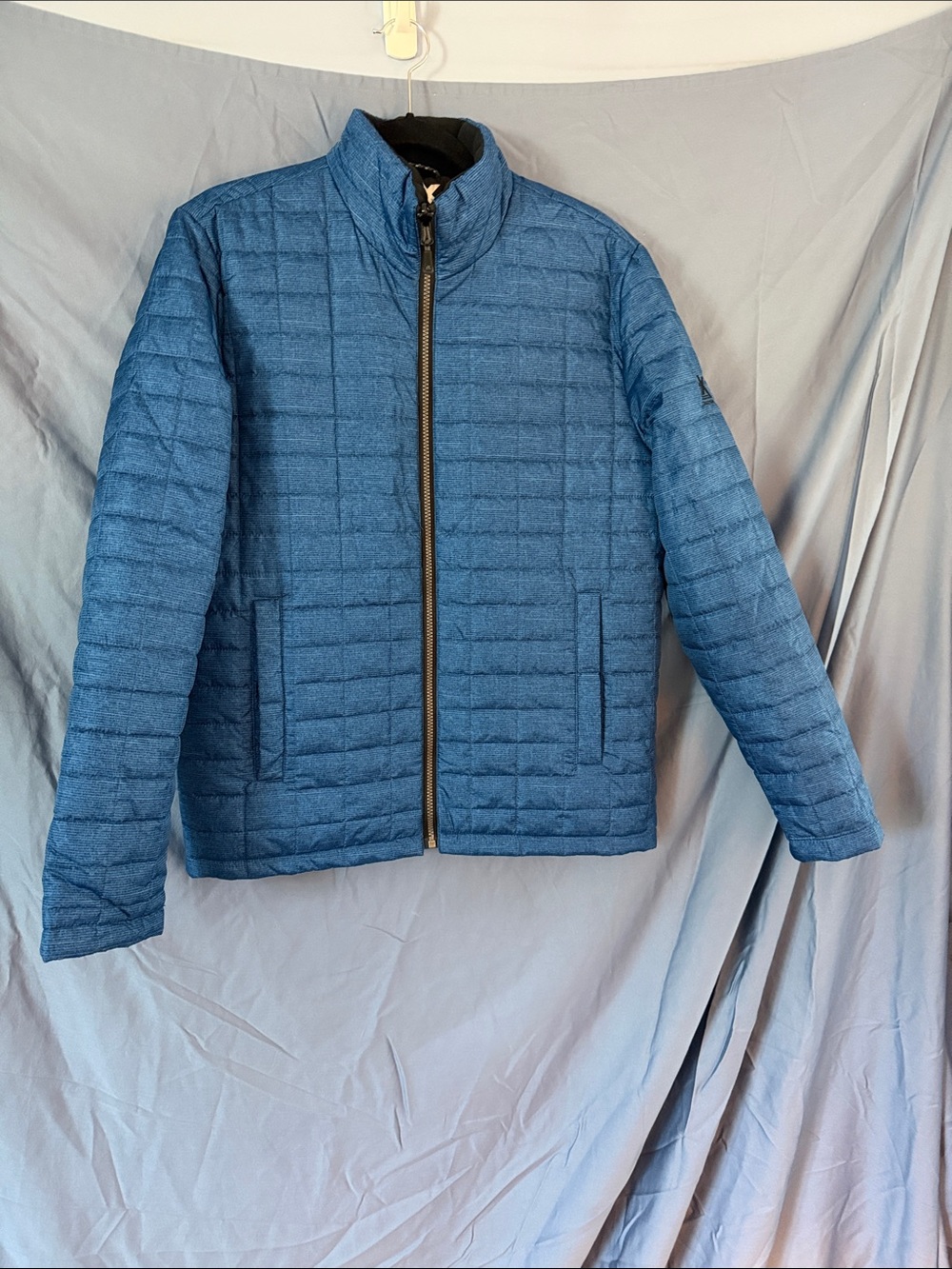 ZeroXposur Men's Quilted Blue Zip-Up Puffer Jacket
